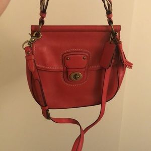Authentic Coach top handle handbag with strap